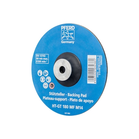 7 Temp.-Resistant Fiber Disc Backing Pad - 5/8-11 Nut - Flexible Density